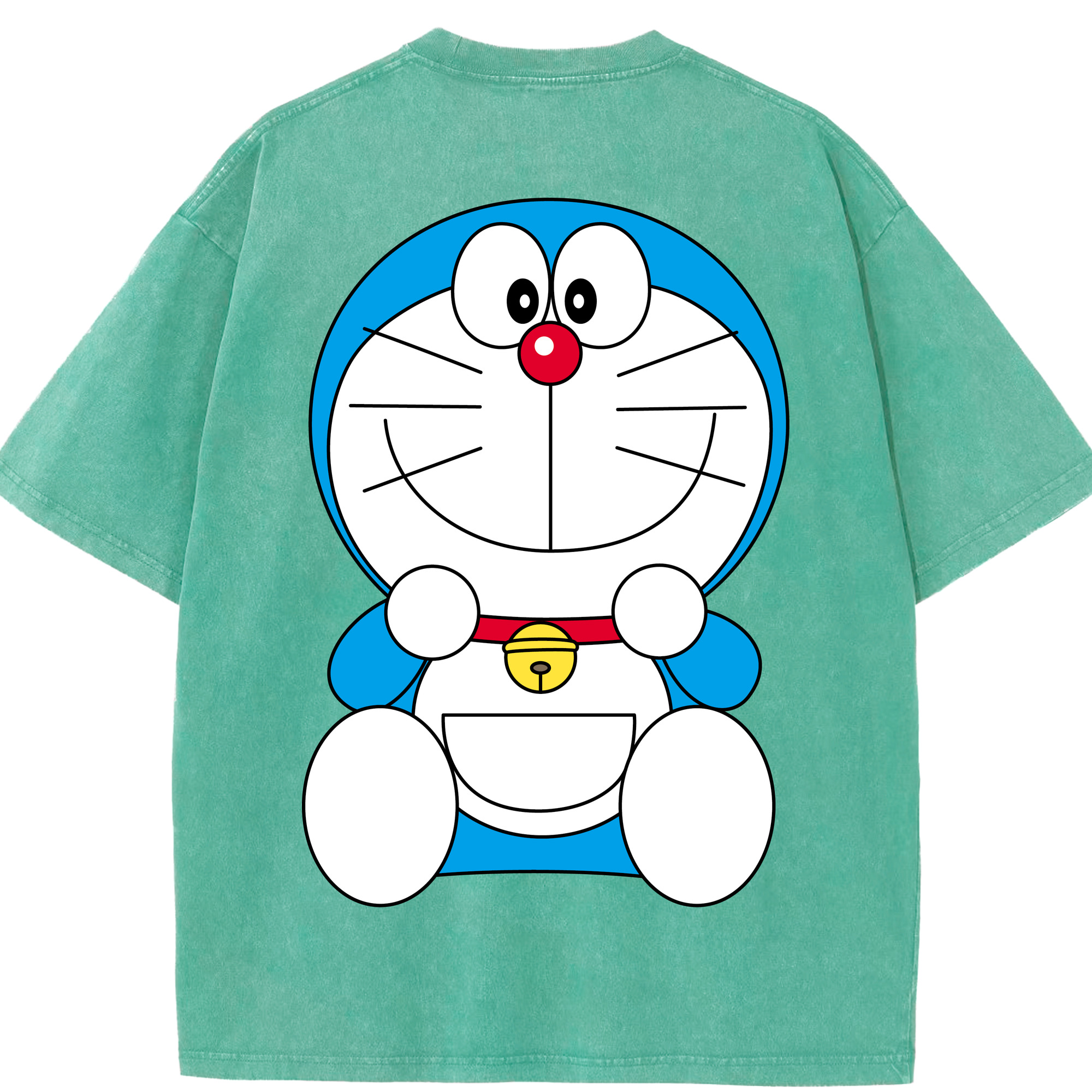 （画像用） ドラえもん Doraemon 綿100% ヴィンテージ風 半袖Tシャツ（背面プリント）